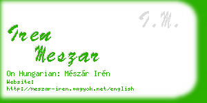 iren meszar business card